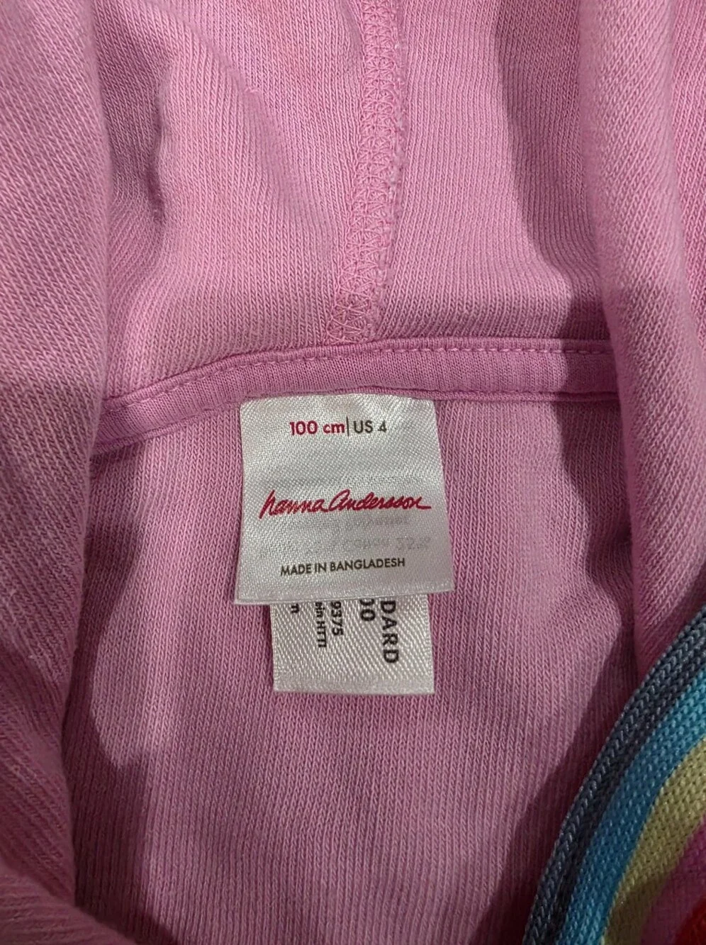 Hanna Andersson Pink Loop Terry Hoodie Cover Up Size 4